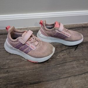 Adidas 11 Toddler Girls Running Tennis Shoes Sneakers Pink Purple